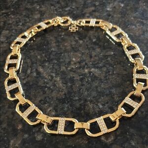 Ann Taylor Gold Geometric Link Necklace